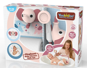 Elephant Baby Shower Bath Set in Pink
