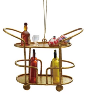 Metal Bar Cart Ornament - Select Style
