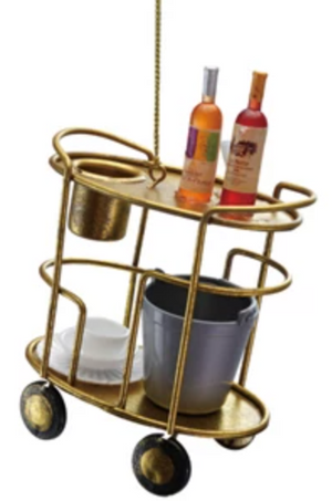 Metal Bar Cart Ornament - Select Style