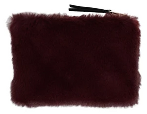 Faux Fur Fabric Pouch - Select Color