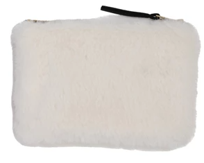 Faux Fur Fabric Pouch - Select Color