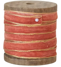 10 Yard Velvet Ribbon w/Metallic Edges - Select Color