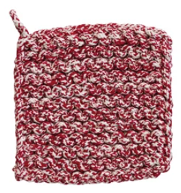 Melange Cotton Crocheted Pot Holder - Select Color