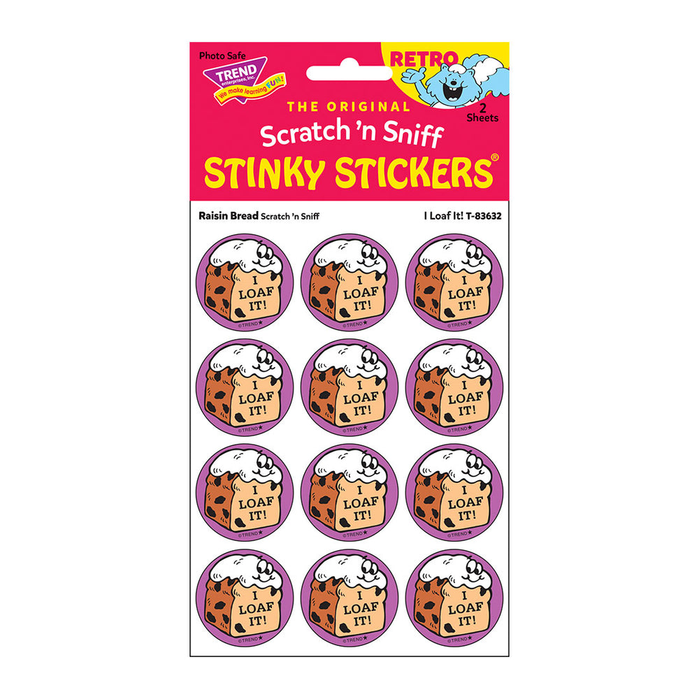 I Loaf It!, Raisin Bread scent Retro Scratch 'n Sniff Stinky Stickers