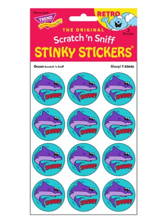 Sharp!, Ocean scent Retro Scratch 'n Sniff Stinky Stickers