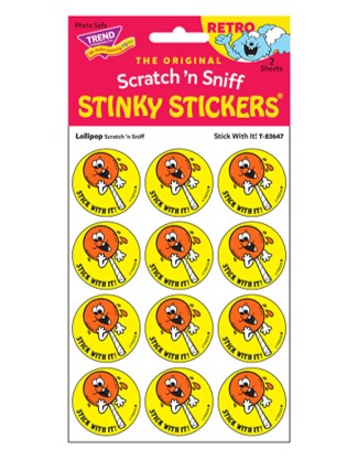 Stick With It!, Lollipop scent Retro Scratch 'n Sniff Stinky Stickers
