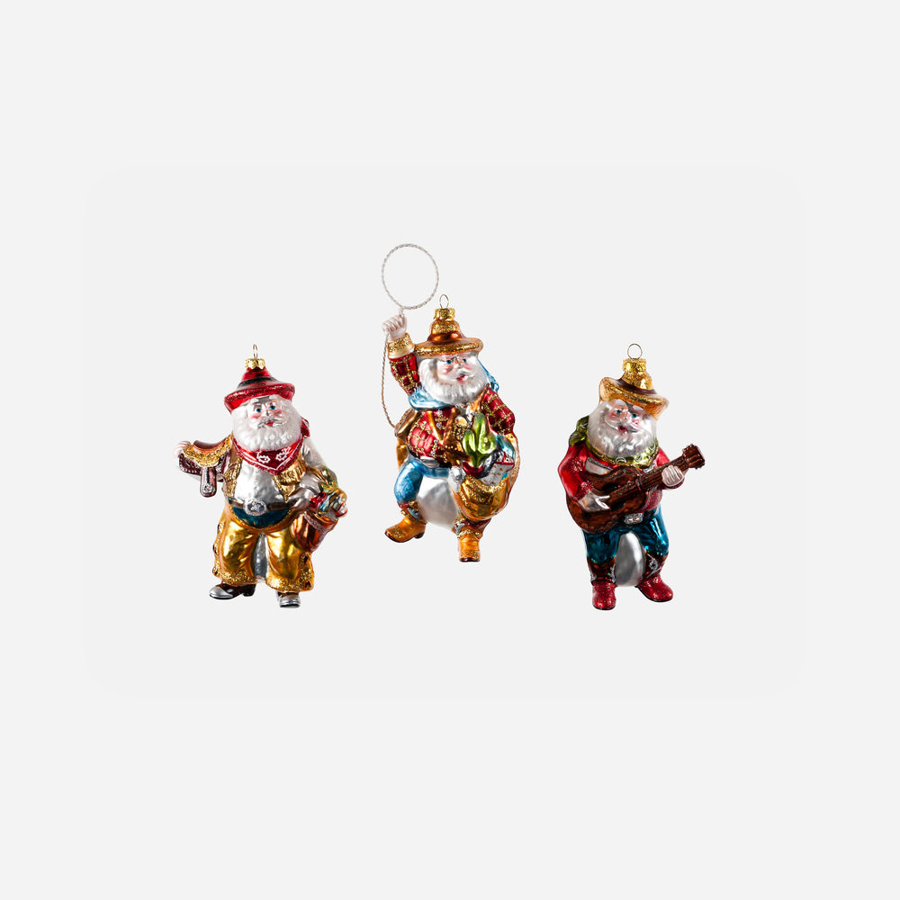 Cowboy Santa Ornament