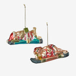 Sunbathing Santa Ornament