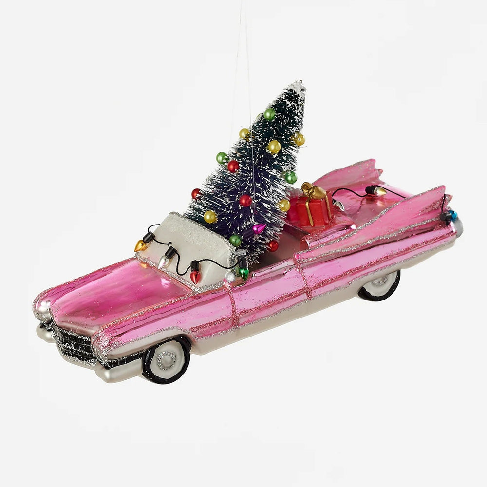 Oversized Pink Cadillac Ornament