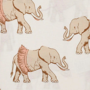 Tutu Elephant Bamboo Ruffle Zipper Footed Romper - Select Size