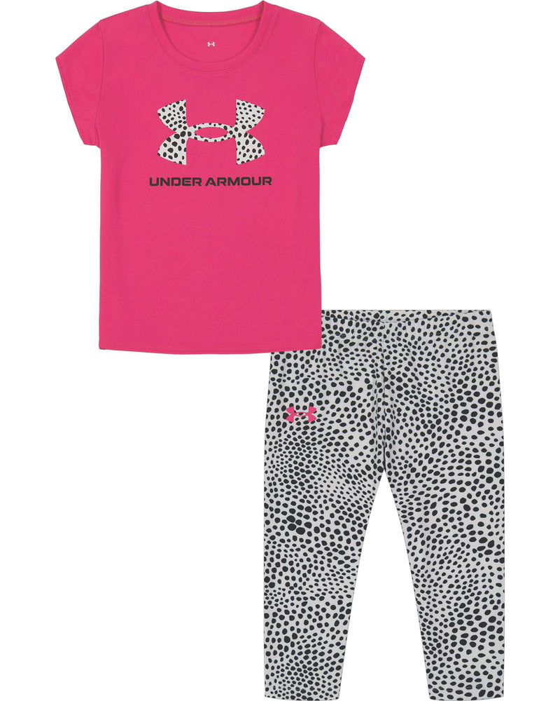Rebel Pink Hand Drawn Dot Logo Shirt & Legging Set - Select Size