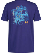 Sonar Blue UA Bass Catch Boys Short Sleeve T-Shirt - Select Size