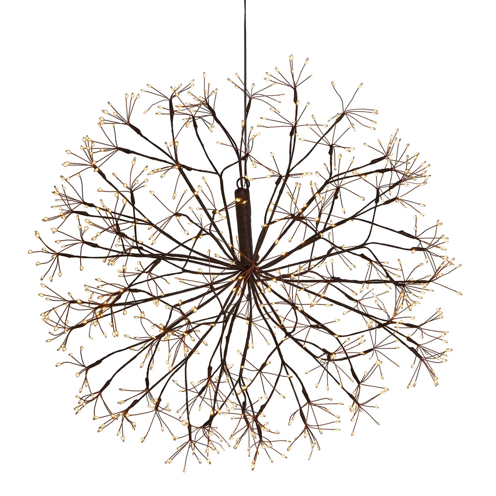 Brown Starburst Lighted Orb - 27.5"