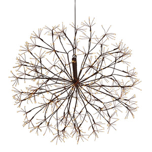 Brown Starburst Lighted Orb - 27.5"