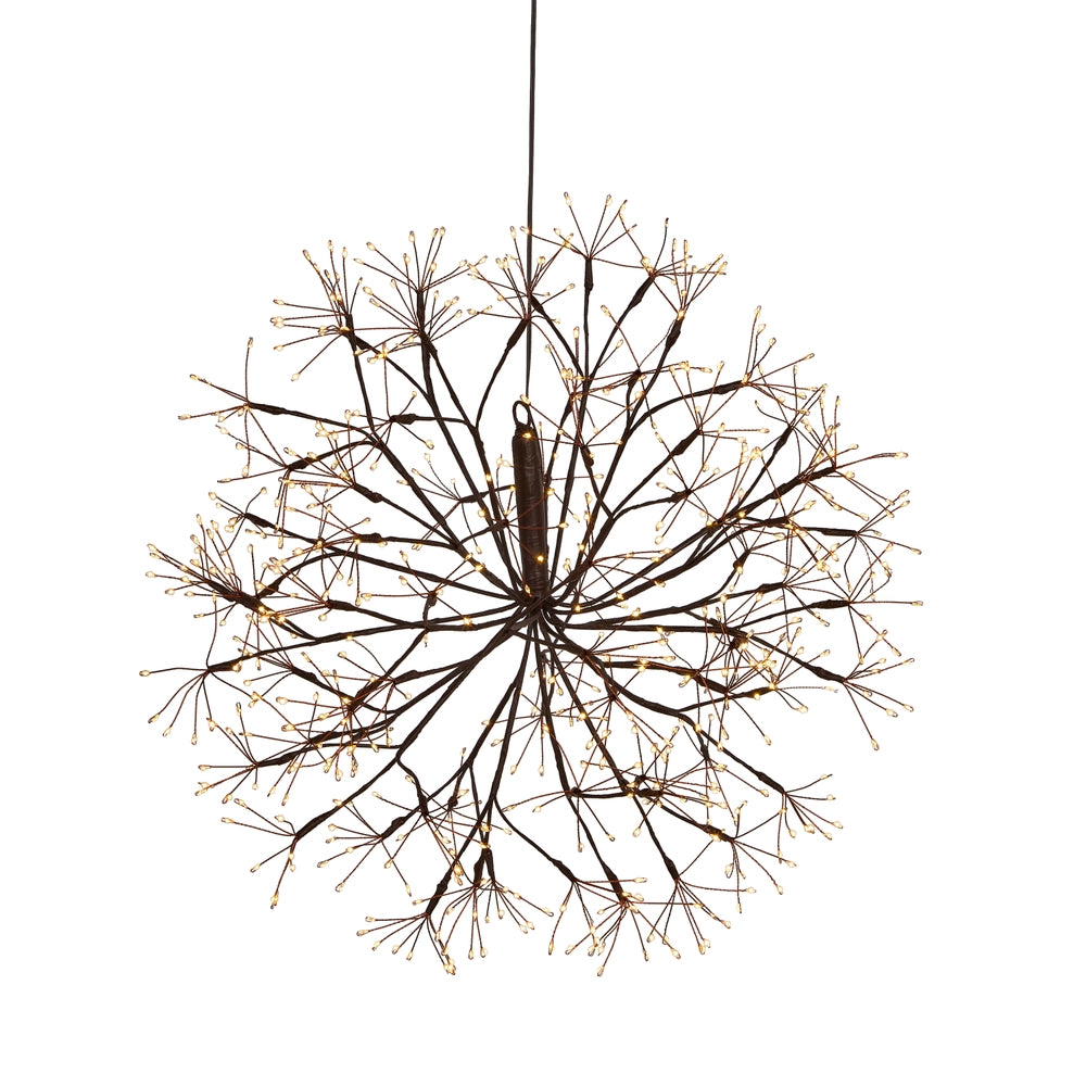 Brown Starburst Lighted Orb - 23"