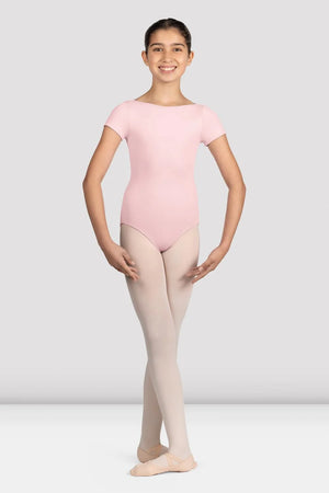 M1562C - Girls Mirella Pink Glow Girl Cap Sleeve Leotard - Select Size