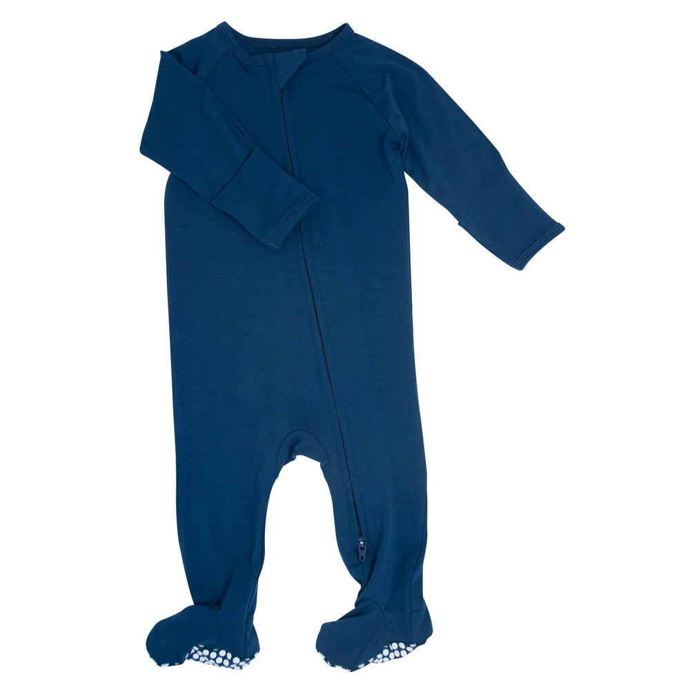 Blue Titan Zipper Footie - Select Size