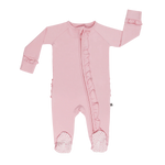 Candy Pink Ruffle Footie - Select Size