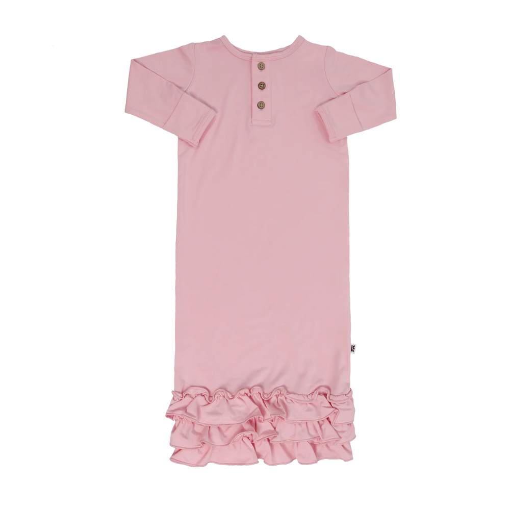 Candy Pink Ruffle Gown - One Size