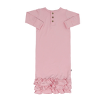 Candy Pink Ruffle Gown - One Size