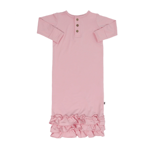 Candy Pink Ruffle Gown - One Size