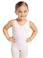 Studio Collection Pinch Front V Neck Leotard in Pink - Select Size