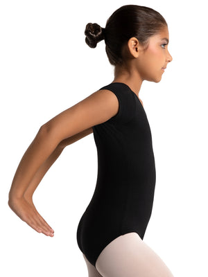 Studio Collection Short Sleeve Girl’s Leotard in Black - Select Size