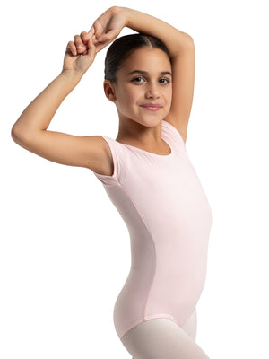 Studio Collection Short Sleeve Girl's Leotard in Pink - Select