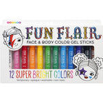 Fun Flair Face & Body Color Gel Sticks Set