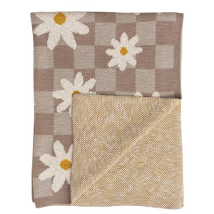 Daisies & Checks Baby Blanket