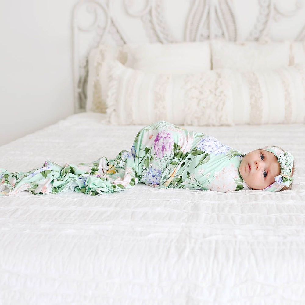 Erin Infant Swaddle & Headwrap Set - Posh Peanut