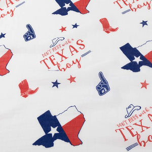 Texas Boy Swaddle Blanket