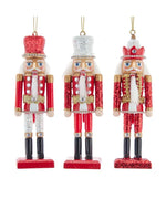 6" Red and White Nutcracker Ornaments