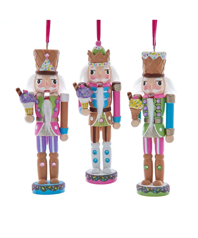 6" Ice Cream Nutcracker Ornaments