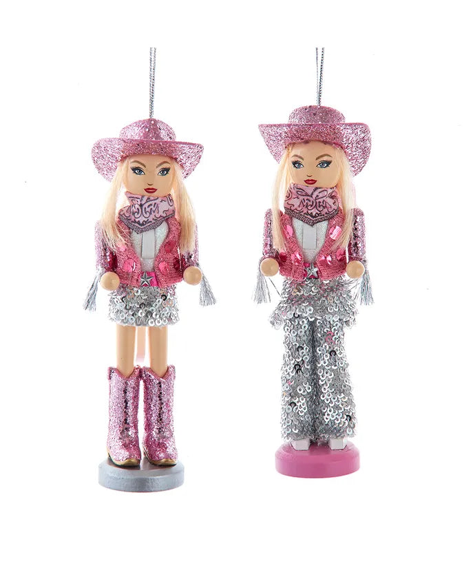 6" Honky Tonk Cowgirl Nutcracker Ornaments