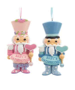 Baby's 1st Nutcracker Boy & Girl Ornaments For Personalization