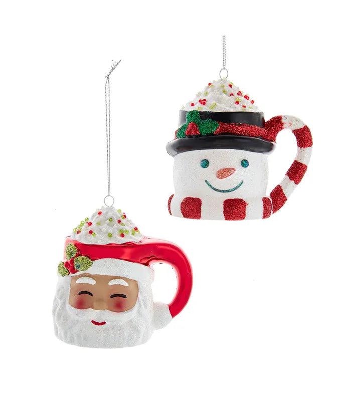 Santa & Snowman Teacup Ornaments