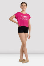 Mirella Ballet Print Top in Hot Pink - Select Size