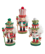 7" Hollywood Nutcrackers™ Red, White & Green Christmas Nutcrackers