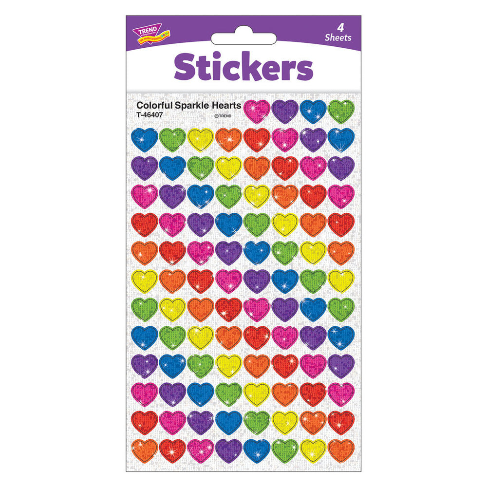 Colorful Hearts superShapes Stickers – Sparkle