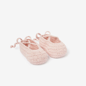 Pink Ballerina Hand Crocheted Baby Booties 0-12 Months