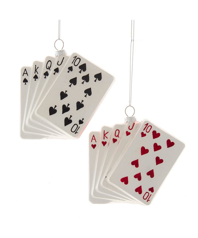 Glass Playing Cards Ornaments