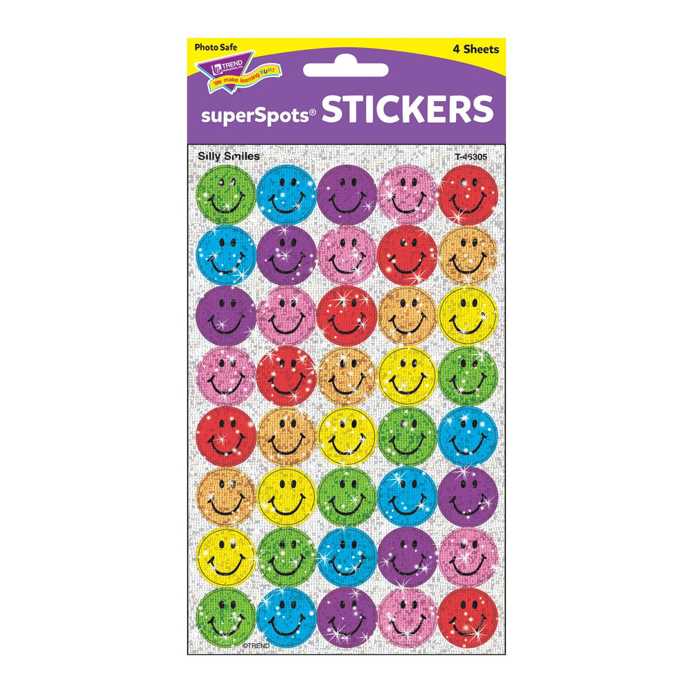 Silly Smiles superSpots® Stickers – Sparkle