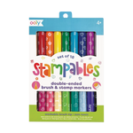 Stampables Double-Ended Stamp & Brush Markers - Set of 18