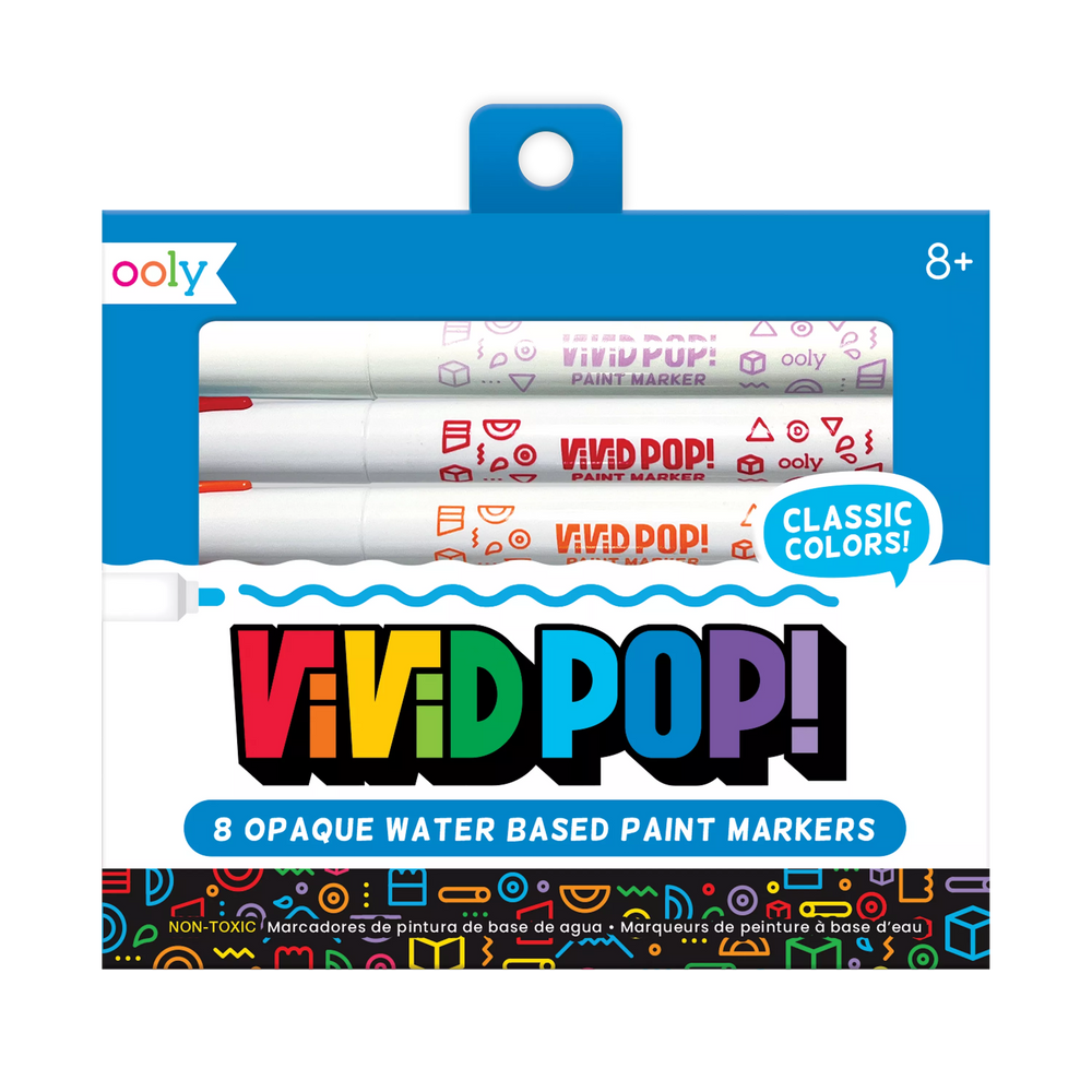 Vivid Pop!: Opaque Water-Based Paint Markers - Classic - set of 8