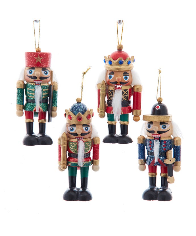 4" Wooden Nutcracker Ornaments Assorted - Select Style