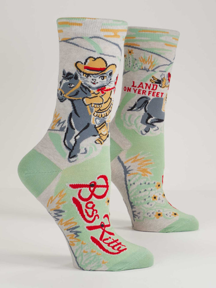 Boss Kitty - Women's Crew Socks