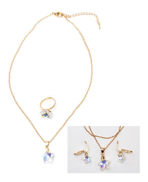 Boutique Holographic Star Assrt NL & Ring Set 2pc
