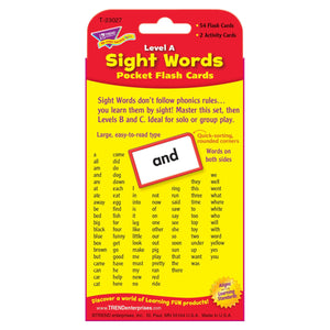 Sight Words – Level A Pocket Flash Cards
