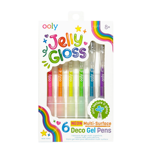 Jelly Gloss: Neon Multi-Surface Deco. Gel Pens (Set of 6)